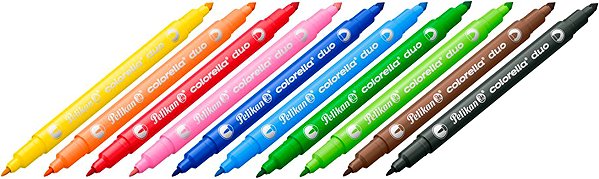 Filzstifte PELIKAN Colorella Duo doppelseitig, 10 Farben ...