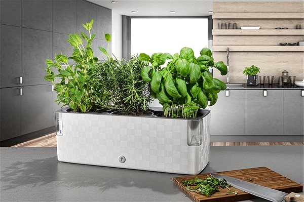 Truhlík PLASTKON Truhlík samozavlažovací COBBLE TRIO, antracit ...