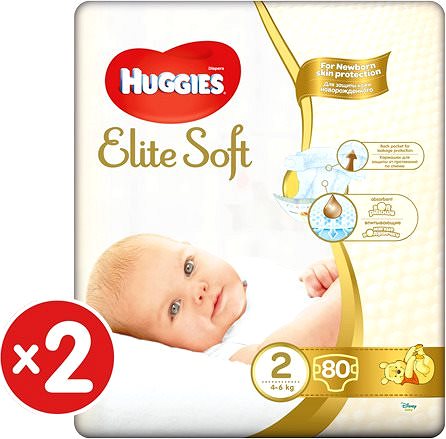 Pelenka HUGGIES Elite Soft 2 (160 db) Képernyő