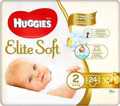 Detské plienky HUGGIES Elite Soft veľ. 2 (24 ks) Screen