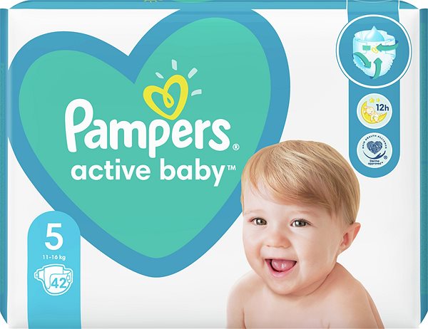 Detské plienky PAMPERS Active Baby veľ. 5 (42 ks) Screen