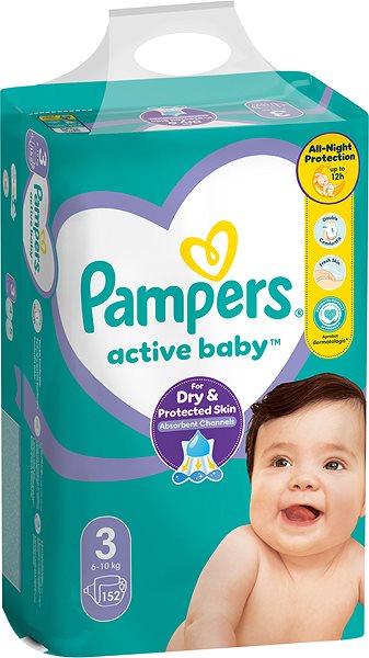 Eldobható pelenka PAMPERS Active Baby 3 (152 db) ...
