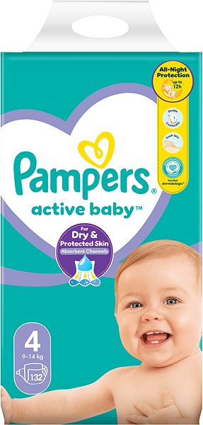 Eldobható pelenka PAMPERS Active Baby 4 (132 db) ...