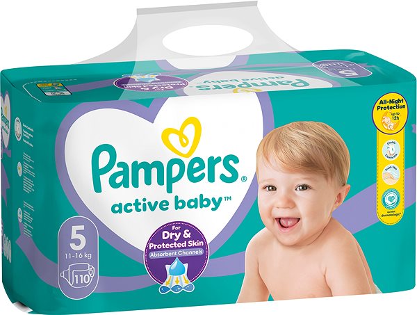 Eldobható pelenka PAMPERS Active Baby 5 (110 db) ...