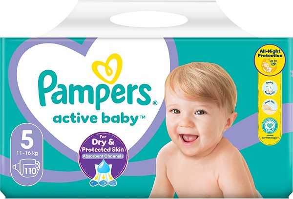 Eldobható pelenka PAMPERS Active Baby 5 (110 db) ...