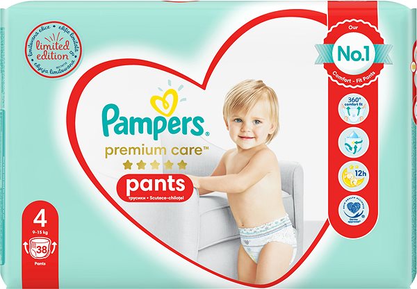 Bugyipelenka PAMPERS Premium Care Pants Maxi 4 (38 db) ...