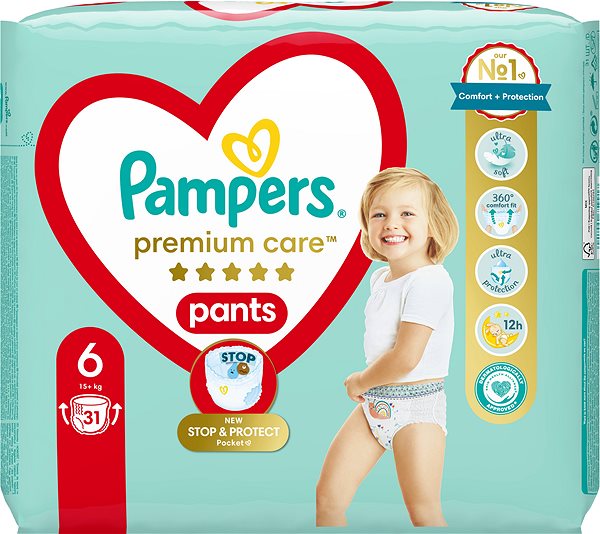 Bugyipelenka PAMPERS Pants Premium Care 6 (31 db) ...