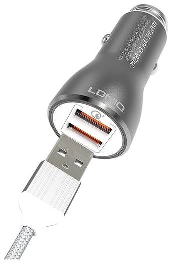 Car Charger LDNIO Fast Car Charger Micro USB 3.0A Dual Silver Connectivity (ports)