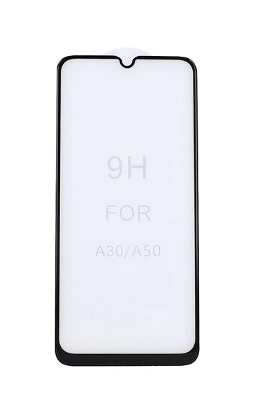 Glass Screen Protector FullGlue Tempered Glass for Samsung A50 5D Black 44003 Screen