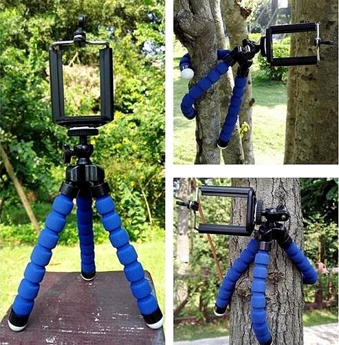 Ministativ TopQ stativ pro mobilní telefon modrý ...