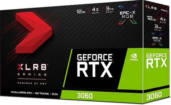 Grafická karta PNY GeForce RTX 3060 12GB XLR8 Gaming REVEL EPIC-X RGB Single Fan Obal/škatuľka