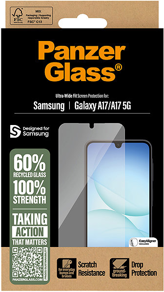 Schutzglas PanzerGlass Samsung Galaxy A17/A17 5G mit Einbaurahmen (Glas kompatibel mit A16/A16 5G) ...