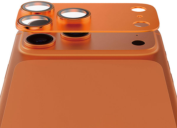 Glass Screen Protector PanzerGlass FENDER Apple iPhone 17 Pro orange aluminum protective element of the camera ...