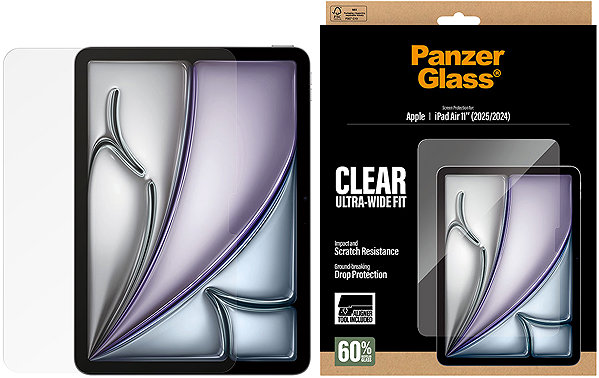 Glass Screen Protector PanzerGlass Apple iPad Air 11 (2025-2024) with installation frame ...