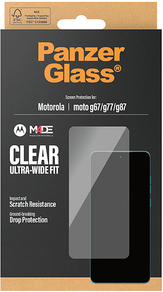 Glass Screen Protector PanzerGlass Motorola Moto G67/G77/G87 ...