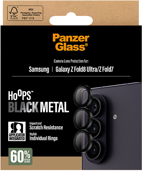 Kamera védő fólia PanzerGlass Hoops Samsung Galaxy Z Fold8 Ultra / Fold7 kameravédő fólia - fekete ...