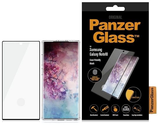Glass Screen Protector PanzerGlass Premium for Samsung Galaxy Note 10, Black Packaging/box