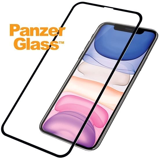 Glass Screen Protector PanzerGlass Edge-to-Edge for the Apple iPhone Xr/11 Black Screen