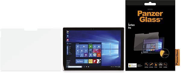 Schutzglas PanzerGlass Edge-to-Edge für Microsoft Surface Pro 4 / Pro 5 / Pro 6 / Pro 7 Clear Verpackung/Box
