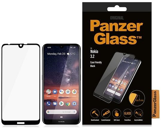 Ochranné sklo PanzerGlass Edge-to-Edge pro Nokia 3.2 černé Obal/krabička