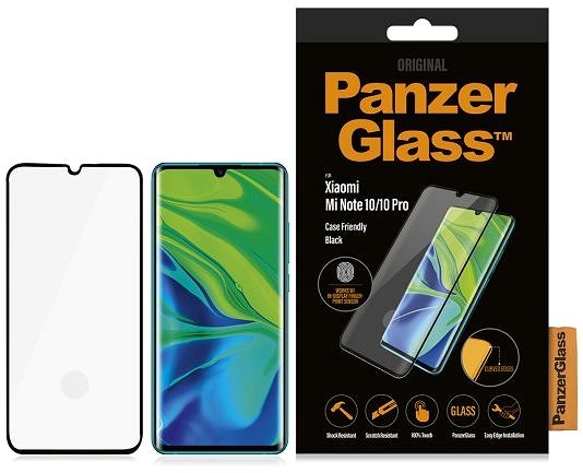 Schutzglas PanzerGlass Premium für Xiaomi Mi Note 10/10 Pro/10 Lite Verpackung/Box