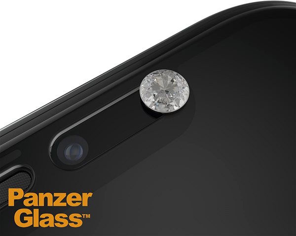 Glass Screen Protector PanzerGlass Edge-to-Edge for iPhone Xr/11, Black Swarovski CamSlider Features/technology