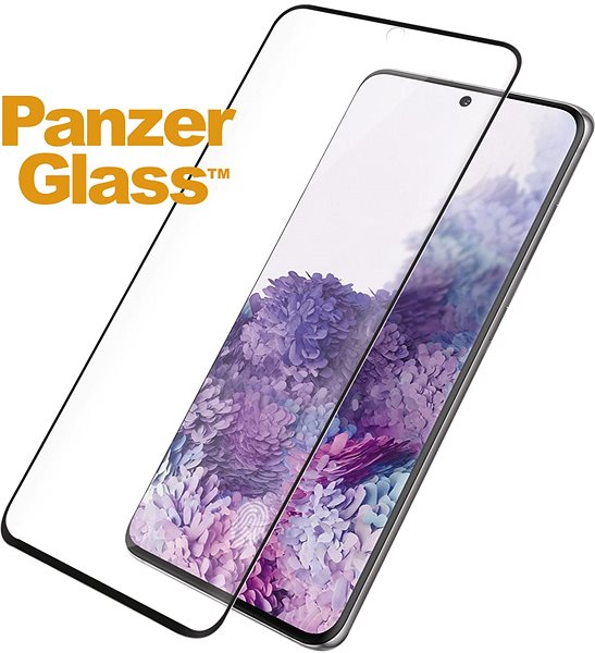 Glass Screen Protector PanzerGlass Premium for Samsung Galaxy S20, Black (FingerPrint) Screen