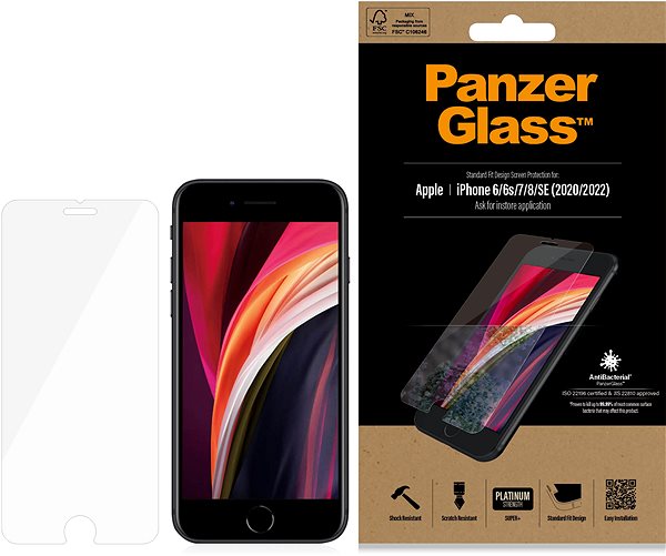 Glass Screen Protector PanzerGlass Standard Apple iPhone 6/6s/7/8/SE (2020/2022) ...