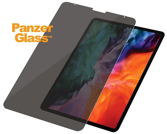 Glass Screen Protector PanzerGlass Edge-to-Edge Privacy Antibacterial for Apple iPad Pro 12.9