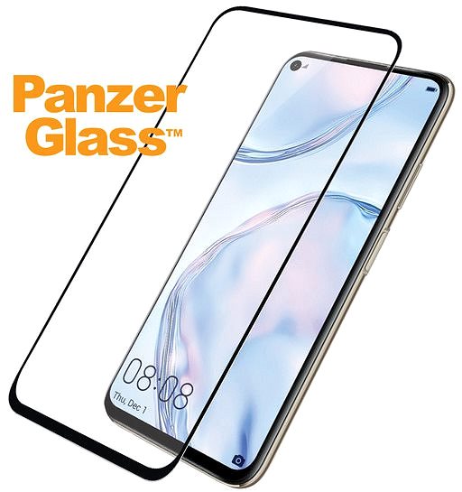 Glass Screen Protector PanzerGlass Edge-to-Edge for Huawei P40 lite/P40 lite E/Nova 7i, Black Screen