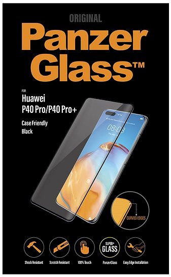 Glass Screen Protector PanzerGlass Premium for Huawei Pro/P40 Pro+, Black Packaging/box