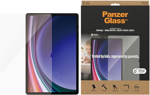 Ochranné sklo PanzerGlass Samsung Galaxy Tab S7+/S8+/S9+/S9 FE+ Obal/škatuľka