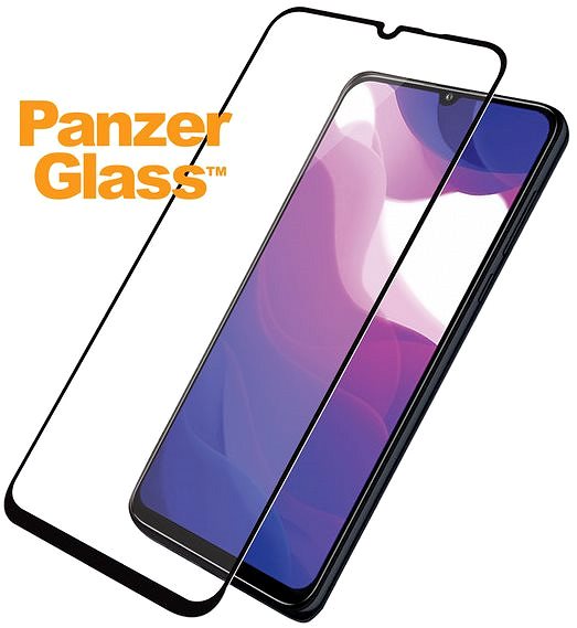 Glass Screen Protector PanzerGlass Edge-to-Edge for Xiaomi Mi 10 lite, Black Screen