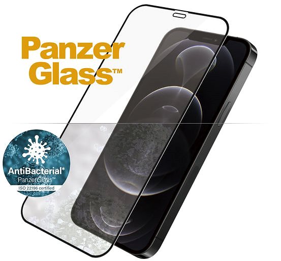 Ochranné sklo PanzerGlass Edge-to-Edge Antibacterial pro Apple iPhone 12/iPhone 12 Pro černé Vlastnosti/technologie