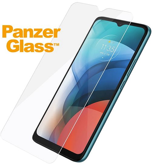 Glass Screen Protector PanzerGlass Edge-to-Edge for Motorola Moto E7 Black Features/technology