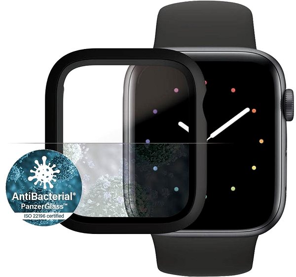 Glass Screen Protector PanzerGlass Full Protection for Apple Watch 4/5/6/SE 44mm (Black Frame) Features/technology