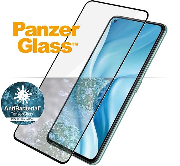 Üvegfólia PanzerGlass Edge-to-Edge Antibacterial Xiaomi Mi 11 Lite/11 Lite 5G/11 Lite 5G NE készülékre Jellemzők/technológia