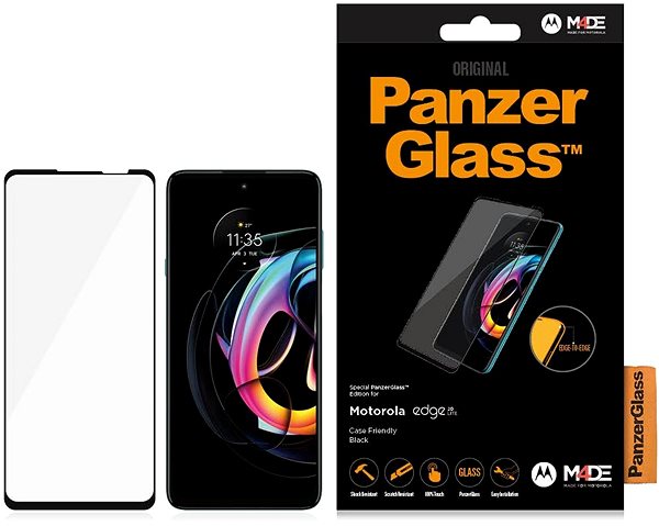 Glass Screen Protector PanzerGlass Edge-to-Edge Motorola Edge 20 Lite Packaging/box