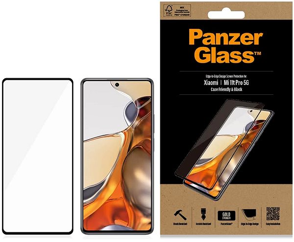 Üvegfólia PanzerGlass Xiaomi Mi 11T/ 11T Pro 5G üvegfólia Csomagolás/doboz