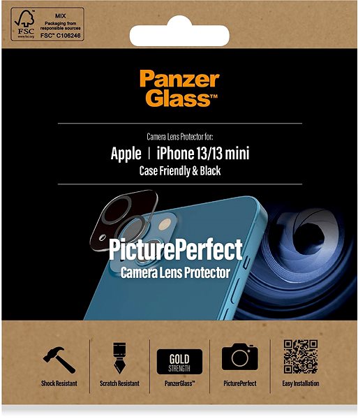 Üvegfólia PanzerGlass Camera Protector Apple iPhone 13 mini/13 Csomagolás/doboz