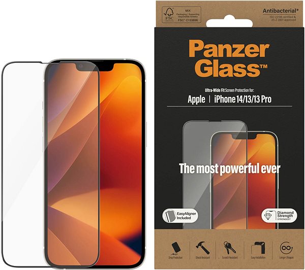 Üvegfólia PanzerGlass Apple iPhone 13/ 13 Pro/ 14 üvegfólia + felhelyező keret ...