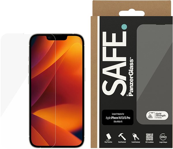 Schutzglas SAFE. by Panzerglass für Apple iPhone 2022 6,1'' / 13 / 13 Pro ...
