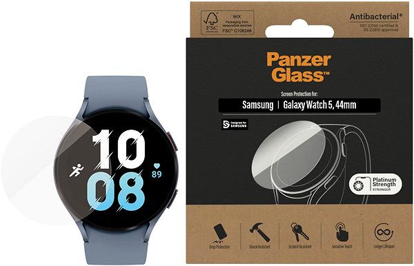 Üvegfólia PanzerGlass Samsung Galaxy Watch 5 üvegfólia - 44mm ...