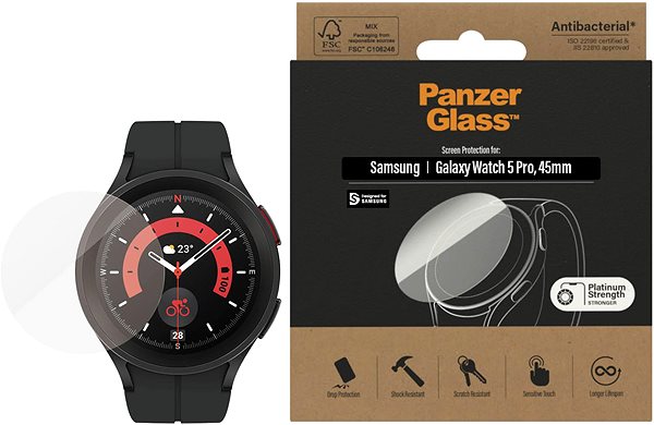 Üvegfólia PanzerGlass Samsung Galaxy Watch 5 Pro üvegfólia - 45mm ...