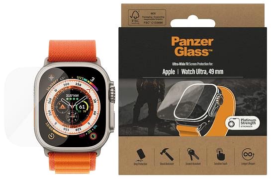 Üvegfólia PanzerGlass Apple Watch Ultra üvegfólia - 49mm ...