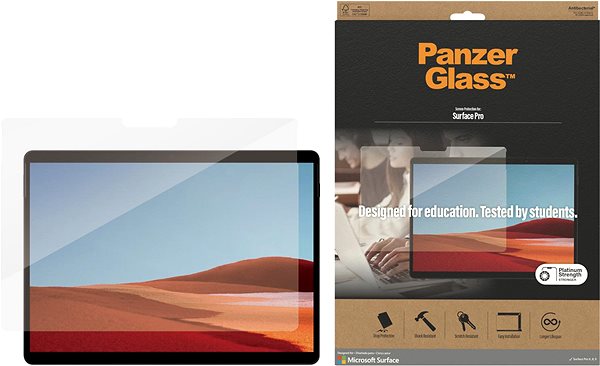 Schutzglas PanzerGlass für Microsoft Surface Pro X / Pro 8b / Pro 9 ...