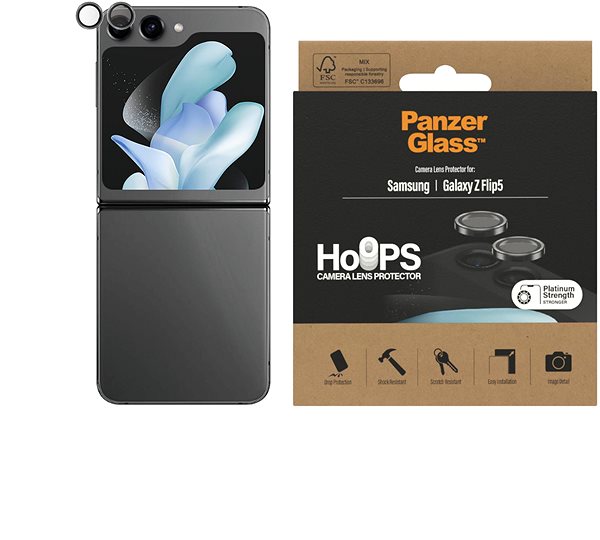 Kamera védő fólia PanzerGlass HoOps Samsung Galaxy Z Flip5 kamera védő fólia ...