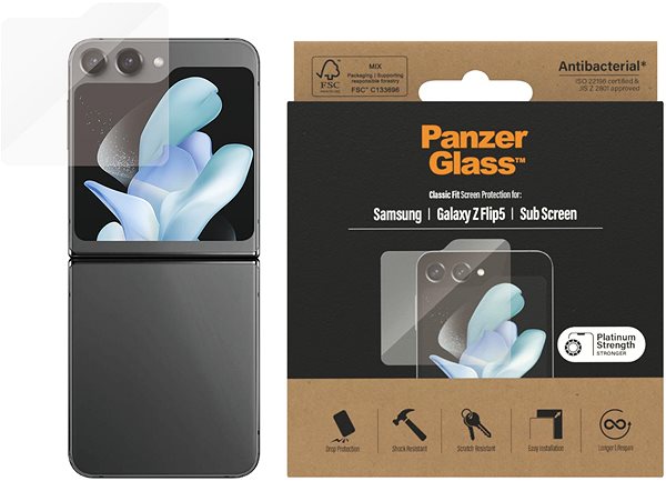 Üvegfólia PanzerGlass Samsung Galaxy Z Flip5 elülső kijelző védő fólia ...