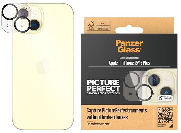 Schutzglas PanzerGlass Camera Protection Apple iPhone 15 / 15 Plus - Plate ...