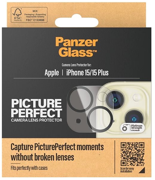 Schutzglas PanzerGlass Camera Protection Apple iPhone 15 / 15 Plus - Plate ...